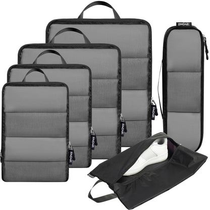 BAGAIL 6 Set Ultralight Compression Packing Cubes Packing Organizer for Travel Accessories Luggage Suitcase Backpack