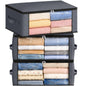 Fab totes 6 Pack Storage Bags for Clothes Blanket Storage Bins with Lids