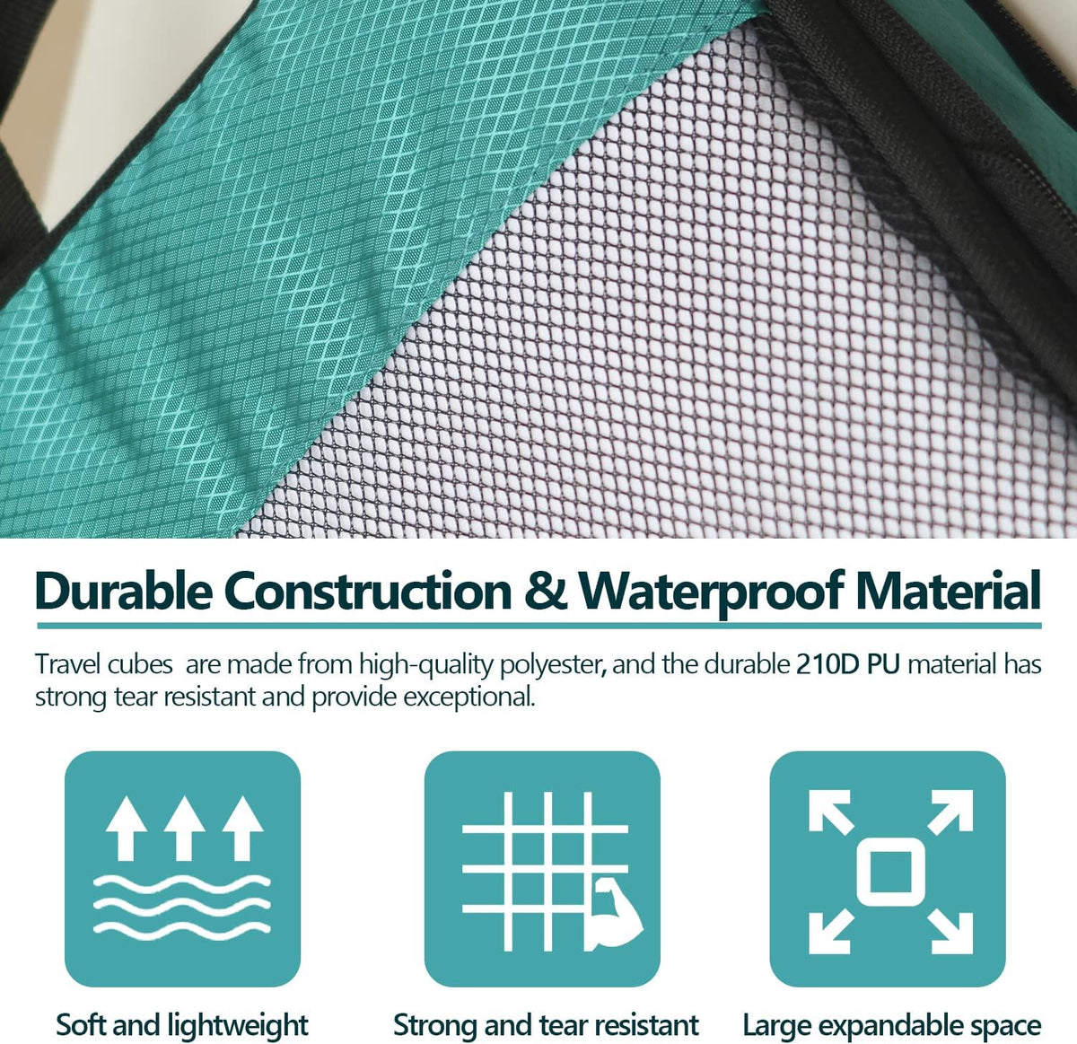 Compression Packing Cubes for Suitcases,Travel Essentials, Lightweight Luggage Organizer Bags, Travel Cubes for Carry on