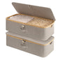 StorageWorks 7" Low Profile Underbed Storage Containers with Bamboo Frame
