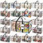 ClearSpace Heavy Duty Moving Bags - Water Resistant Storage Bags with Backpack Straps, Zippers and Handles - Large Moving Boxes for College Dorm, Travel, Closet Organization - 6 Pack, Clear