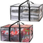 ClearSpace Heavy Duty Moving Bags - Water Resistant Storage Bags with Backpack Straps, Zippers and Handles - Large Moving Boxes for College Dorm, Travel, Closet Organization - 6 Pack, Clear