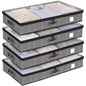 Under Bed Storage Containers 4 Pack Reinforced Underbed Organizer Box
