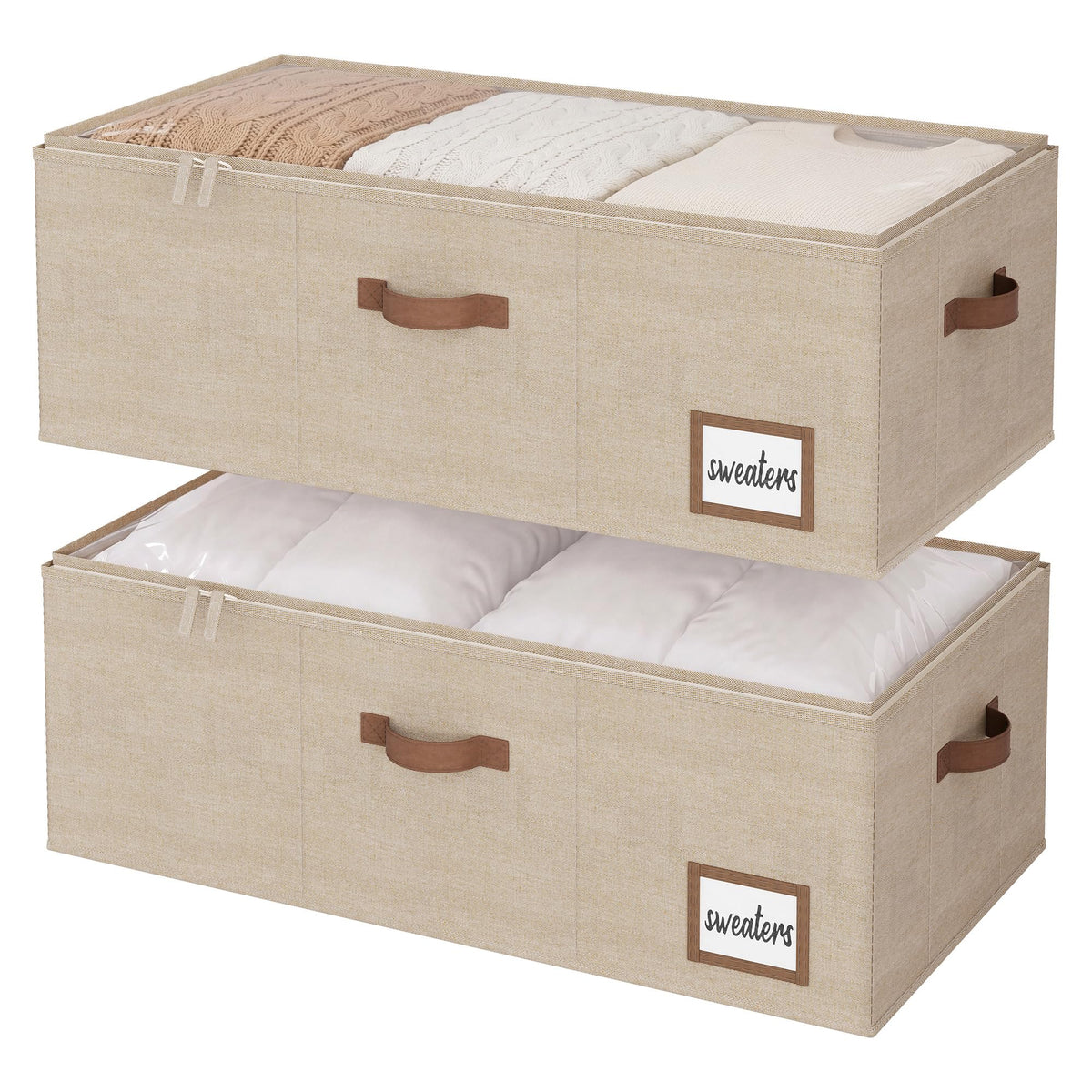 StorageWorks 10 Inch Tall Under Bed Storage Containers with Clear Lid