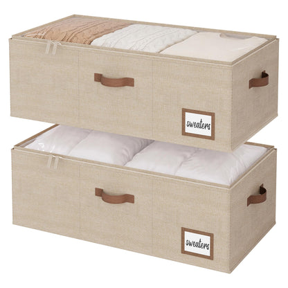 StorageWorks 10 Inch Tall Under Bed Storage Containers with Clear Lid
