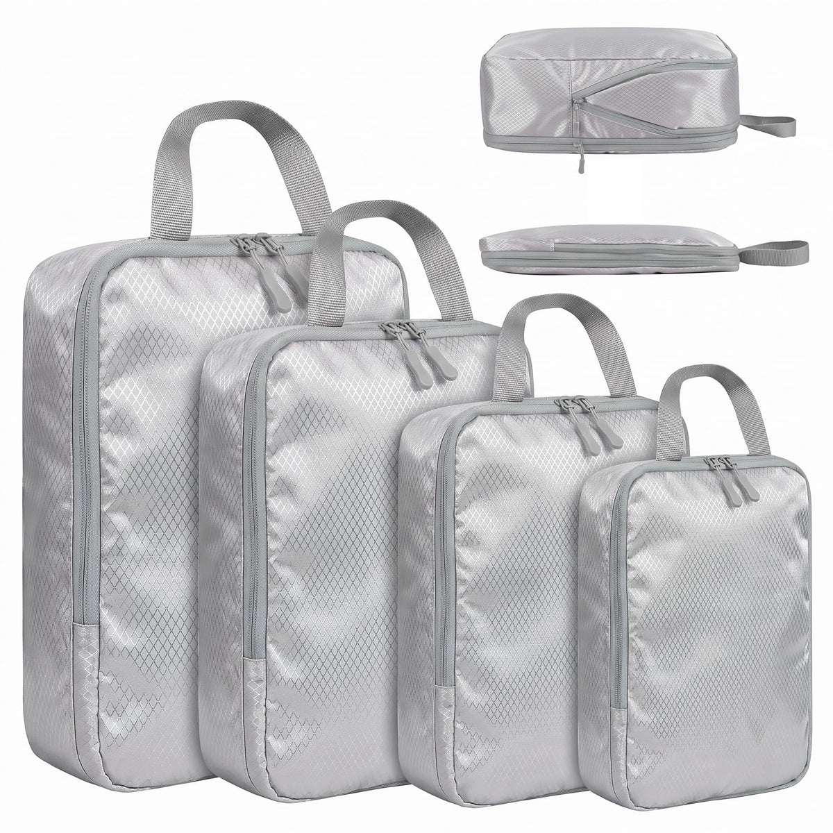 LANSKLBD 6/8 Set Packing Cubes for Suitcases Travel Luggage Packing Organizers,Travel Accessories Essentials Luggage Organizer with Shoe/Tioletry/Laundry Bag (Black, 6 set)