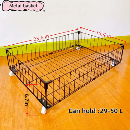 4 Pack Larger Under Bed Storage With Wheels,Rolling Under Bed Drawer,Under Bed Shoes Storage,Open Design, Large capacity,Suitable For Various Storage