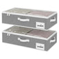 StorageWorks 6 Inch Low Profile Under Bed Storage Containers with Clear Lid