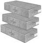 punemi 6 in Tall Under Bed Storage Containers with Lids, 2 Pack, Grey