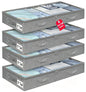 punemi 3 inch High Soft Low Profile Under Bed Storage Bins, 2 Pack, Grey