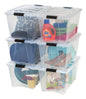 IRIS USA 6-Pack 54 Quart Storage Bins with Lids, Clear