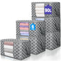 90L Large Storage Bags, 6 Pack Clothes Storage Bins Closet Organizers
